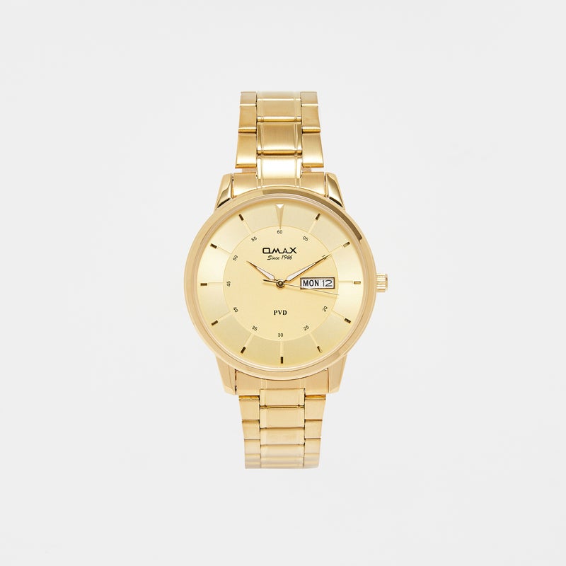 OMAX Men's Gold Analog Wrist Watch - Image 1
